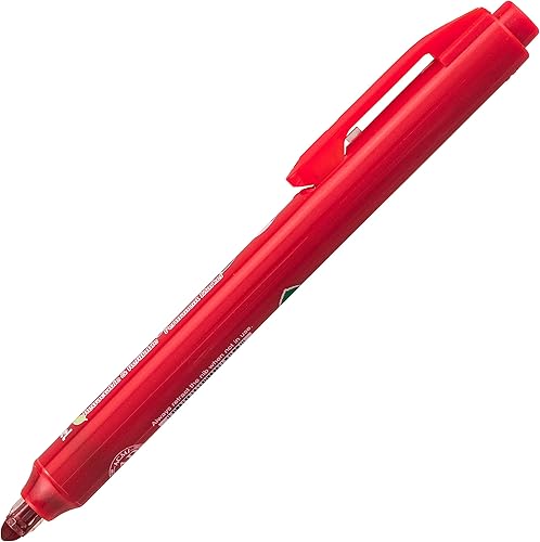 Miniatura 4 de Pentel Handy-line S - Marcador permanente retráctil y recargable, barril rojo, tinta roja, caja de 12 unidades (NXS15-B)