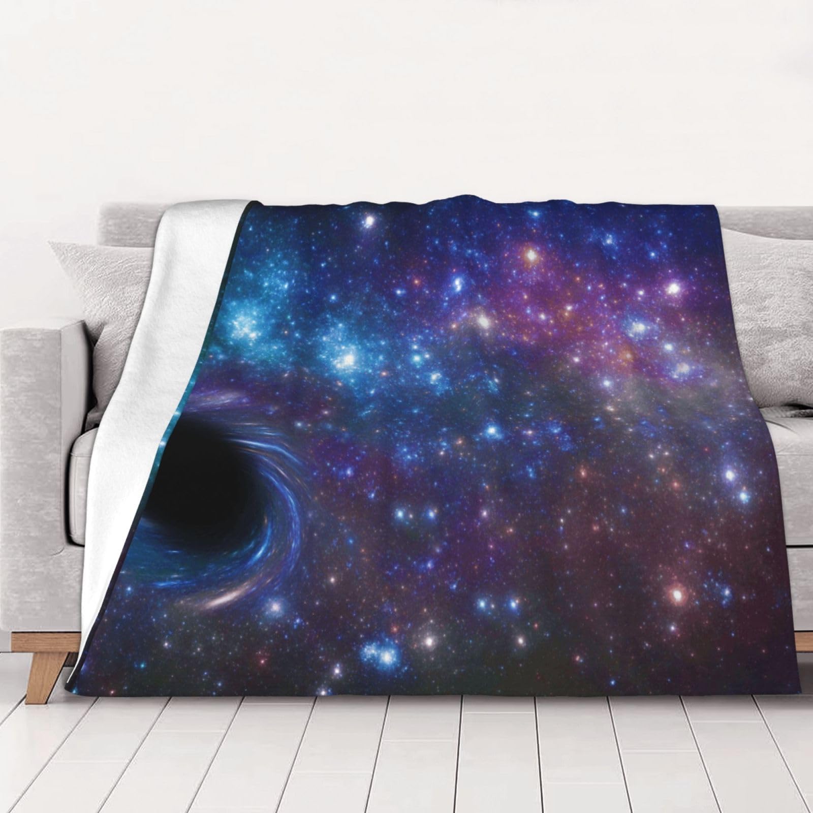 AUBKFELD Galaxy Printed Flannel Blanket 200x150 CM, Soft & Warm Throw Blanket for Sofa/Couch/Bed/Car, Gifts for Audlts Women Men