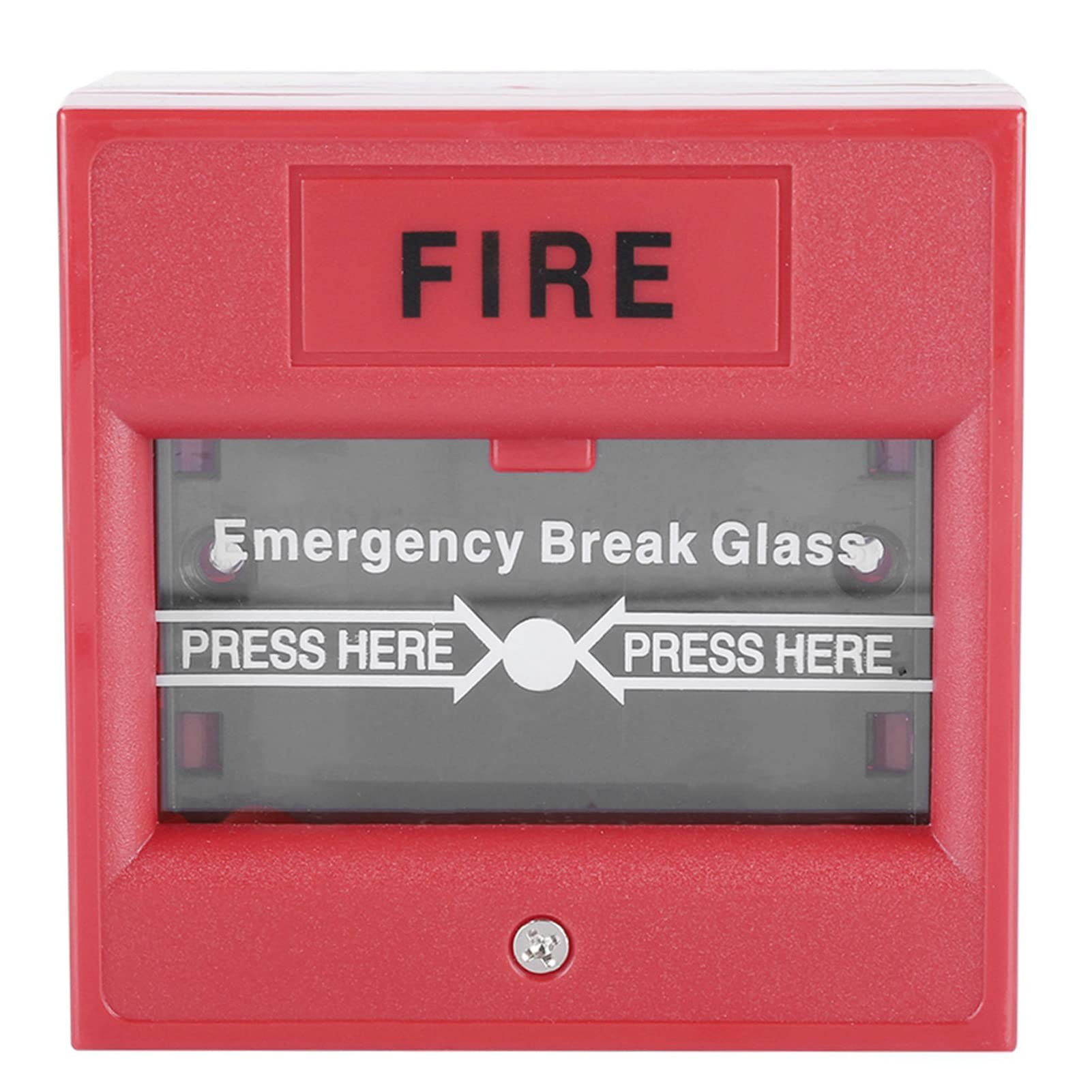 SYH&AQYE Emergency Exit Fire Alarm Button, Red Sign Emergency Stop Button, Release Security Glass Break Alarm Switch for Business Security Fire Panic Box