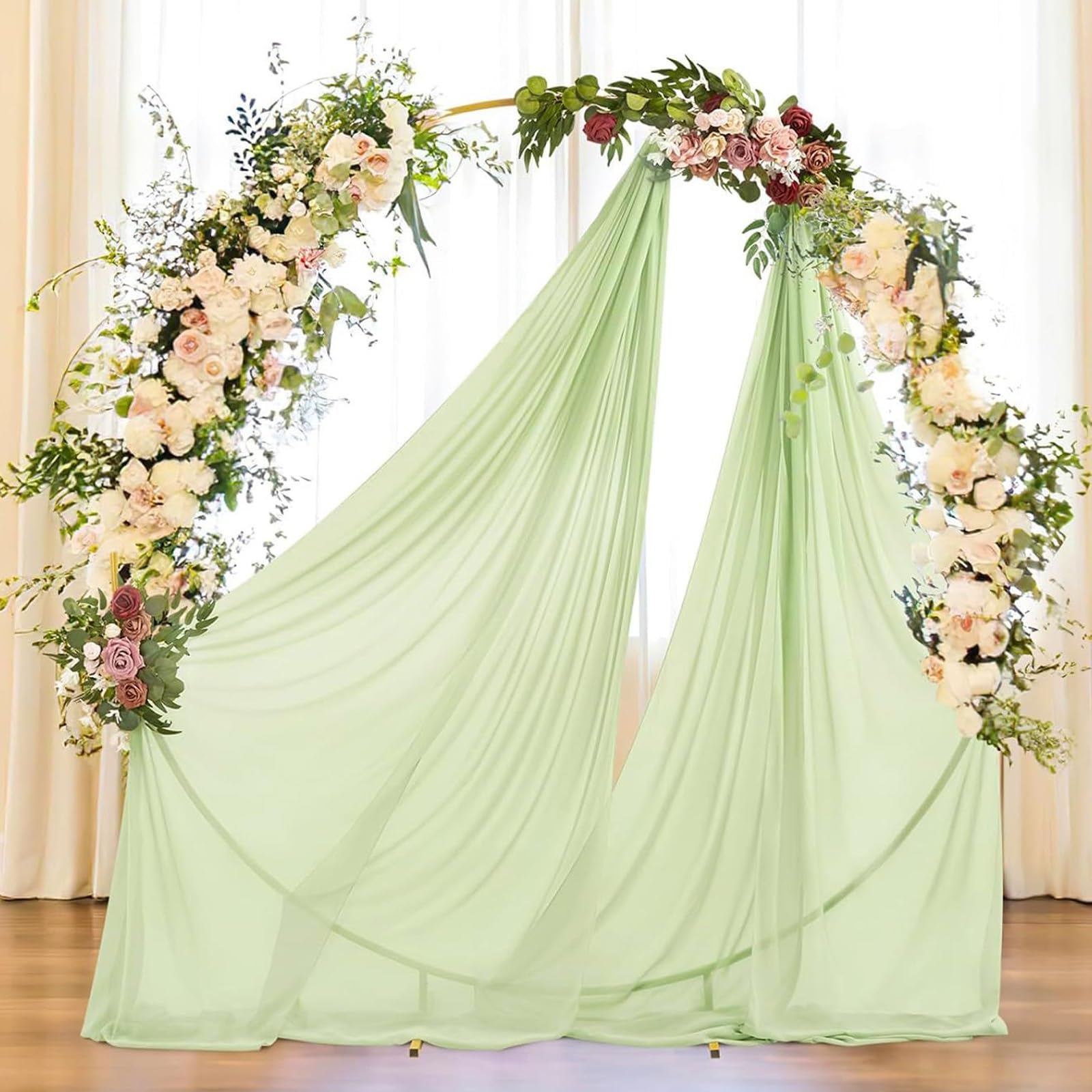 Redondo De Globo, Marco De Globo, Soporte De Globo Reutilizable, Arco para Globos Decoracion Base, para Boda, San Valentín, Cumpleaños, Decoración De Fiestas(White,2.4m)