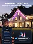 Govee Permanent Outdoor Lights 2, 100ft RGBIC Outdoor Lights with 72 LED Lights, 40Lm White, IP67 Waterproof, 100+ Scene Modes for Outdoor Decor, Patio, Works with Alexa, Google Assistant, White