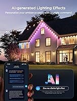 Vista 3 de Govee Luces exteriores permanentes 2, luces exteriores RGBIC de 100 pies con 72 luces LED, impermeables IP67, 100 modos de escena con 40lm de blanco