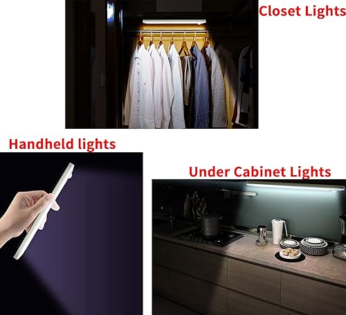Miniatura 5 de Luces para debajo del gabinete, sensor de movimiento inalámbrico activado debajo del mostrador para cocina, armario interior, despensa, escalera,