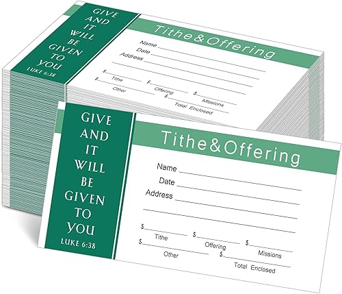 Miniatura 1 de 500 sobres de diezmos y ofertas para la iglesia, sobre de donación, sobre de diezmo de mi oferta, cheques de tamaño de factura y sobres de efectivo