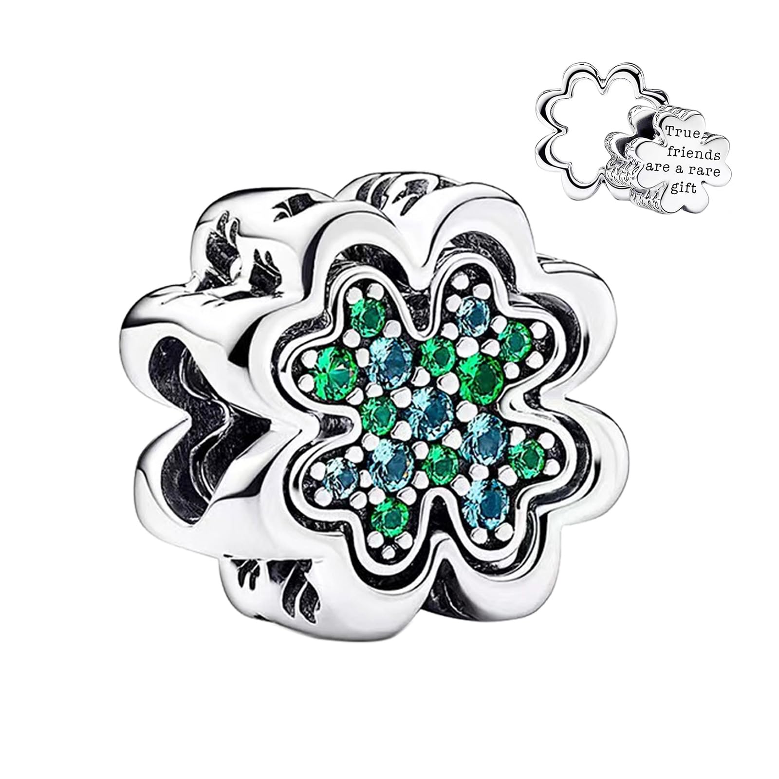 St.Patrick's Day Charms 925 Charms pour Bracelets et Colliers, Argent Sterling Charme Saint Valentin Noël Anniversaire Bijoux Cadeaux pour Femme Maman Épouse Amis
