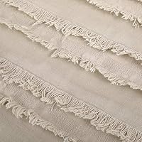 Vista 3 de GYROHOME Paquete de 2 fundas de almohada de algodón y lino, fundas de cojín decorativas, diseño de borlas, fundas de cojín modernas con flecos