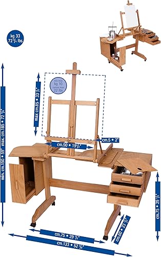 Miniatura 6 de Mabef Caballete de mesa básico (MBM-14), marrón