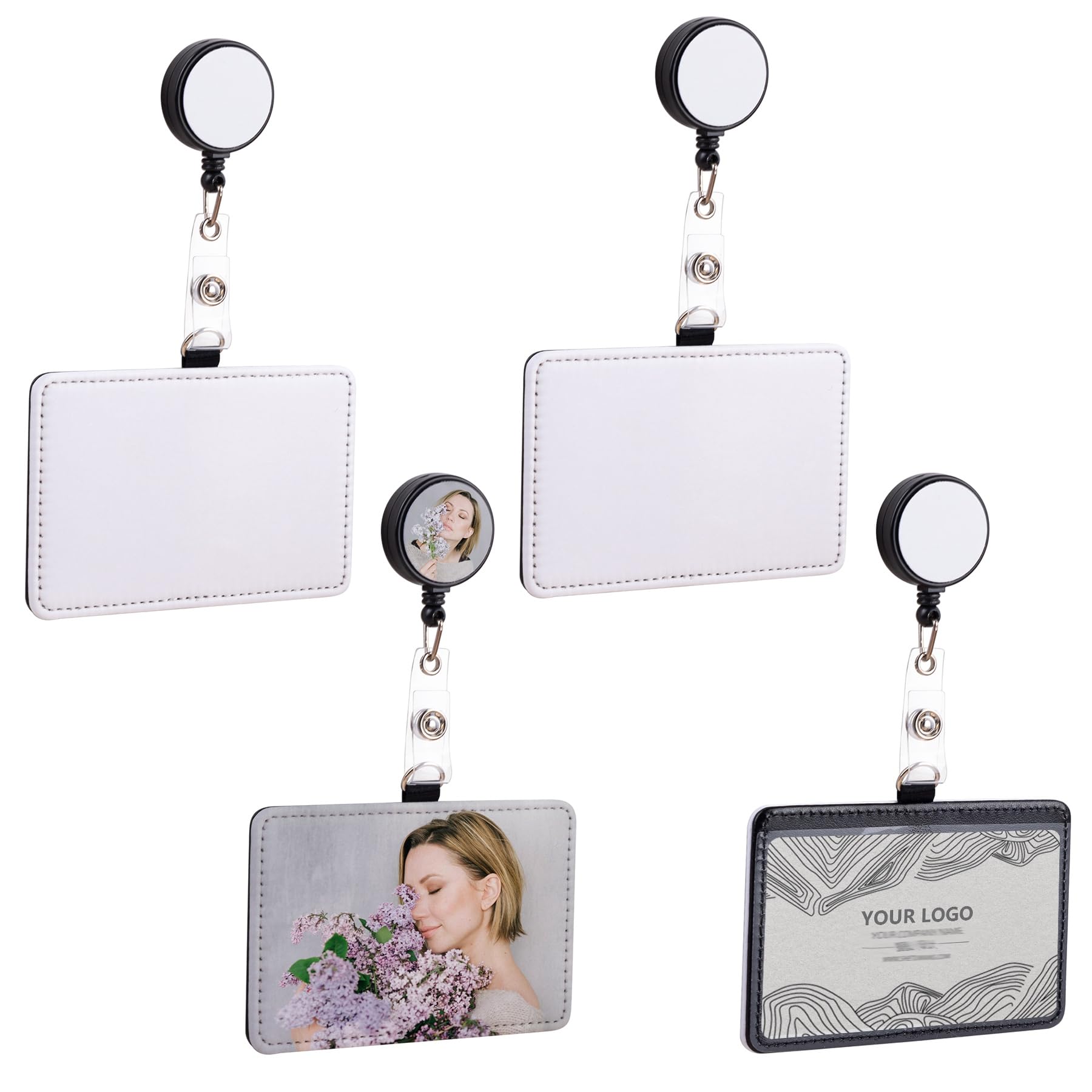 Porte-badge en cuir AUEAR rétractable pour éviter la perte de vos cartes - 8