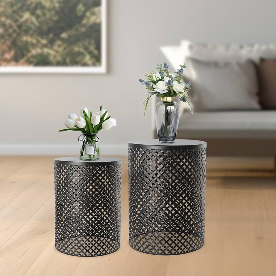 Amazon.com: NDKASHF Outdoor Side Table Set of 2, Decorative