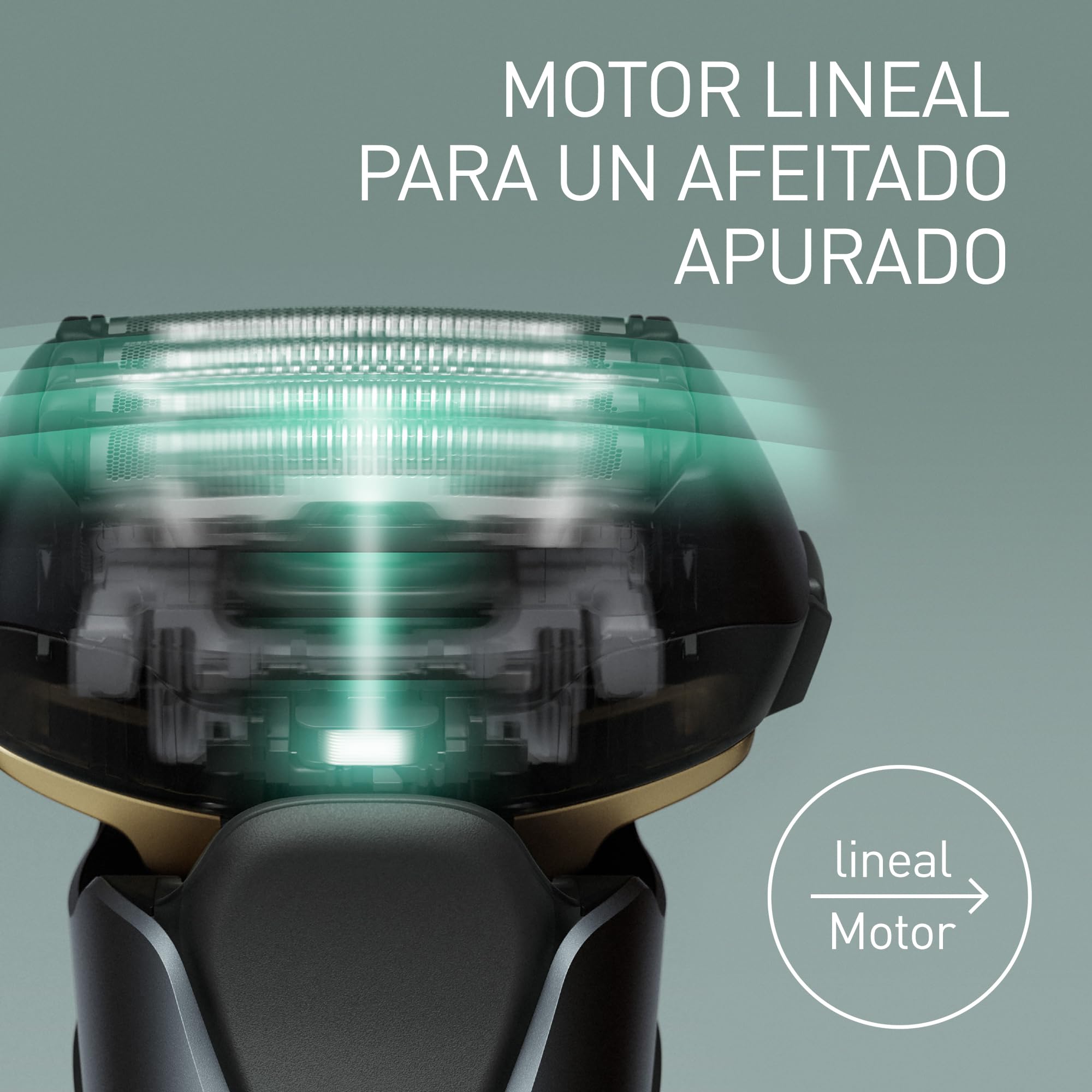 ES-LV97 Afeitadora eléctrica de 5 cuchillas con sensor para barbas con gran capacidad de respuesta, soporte de carga y uso en seco y en mojado