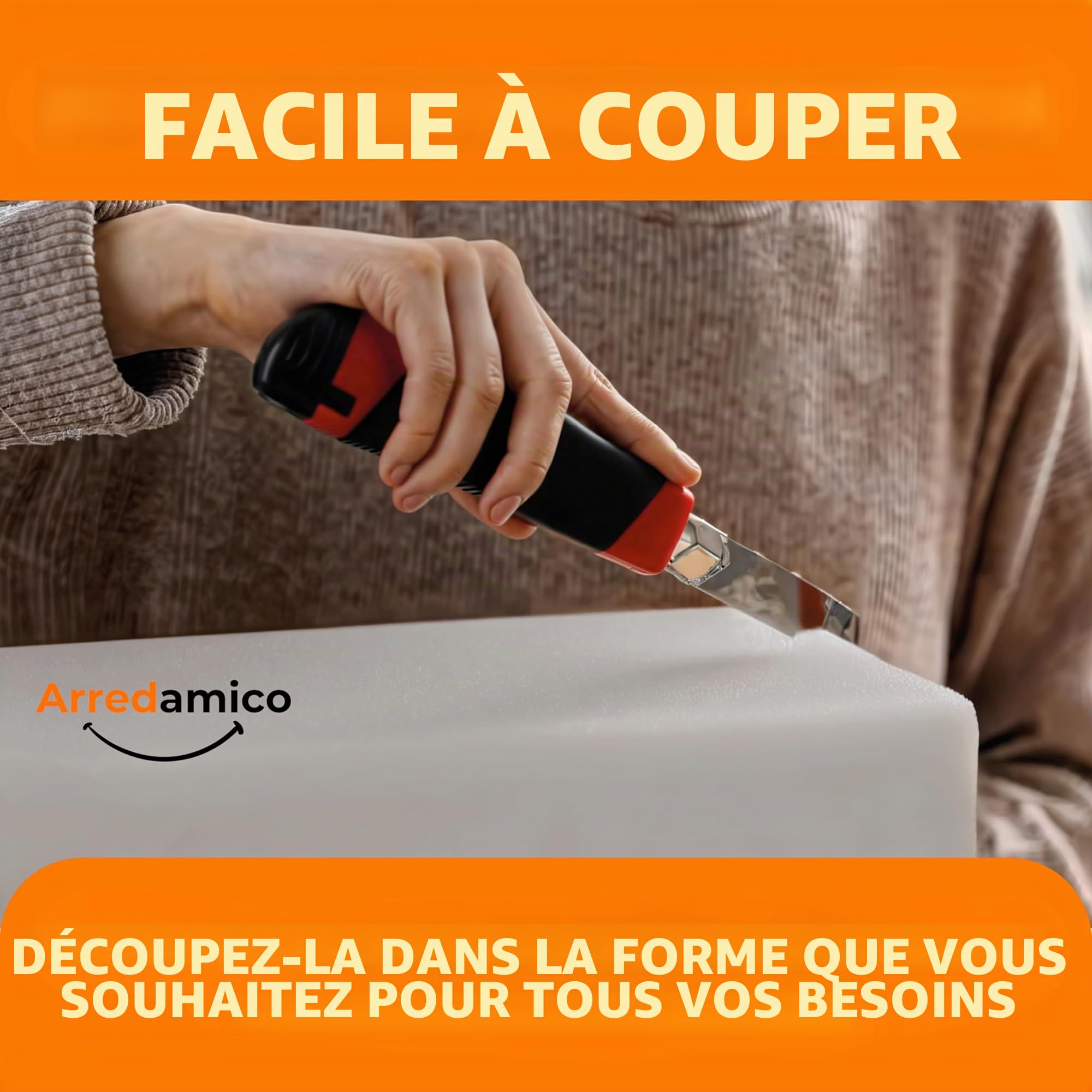 mousse pour rembourrage, mousse au mètre, facile à couper 200 x 100 cm, mousse haute densité 30, 25, 18, polyuréthane expansé, épaisseur de 1 cm à 10 cm (18, épaisseur 2)