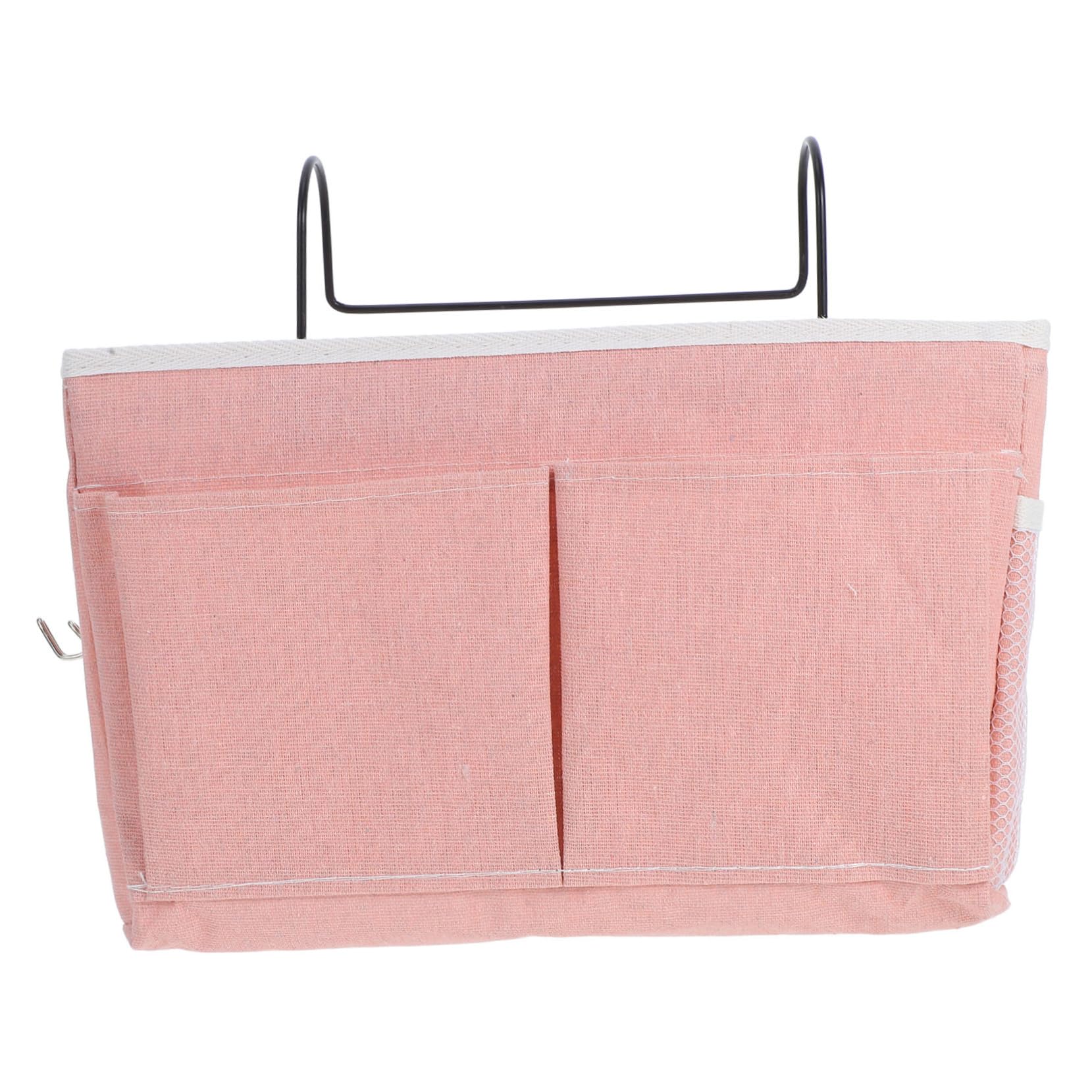 INOOMP Bedside Hanging Storage Bag Multi Functional Organizer for Dorm Bunk Beds Fabric Pocket for Books Phones Glasses Sundries Easy Installation Rustic Design Efficient Clutter