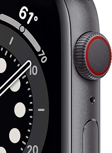 Miniatura 2 de Apple Watch Series 6 GPS  celular 1732in - Caja de titanio negro espacial con correa deportiva negra renovada