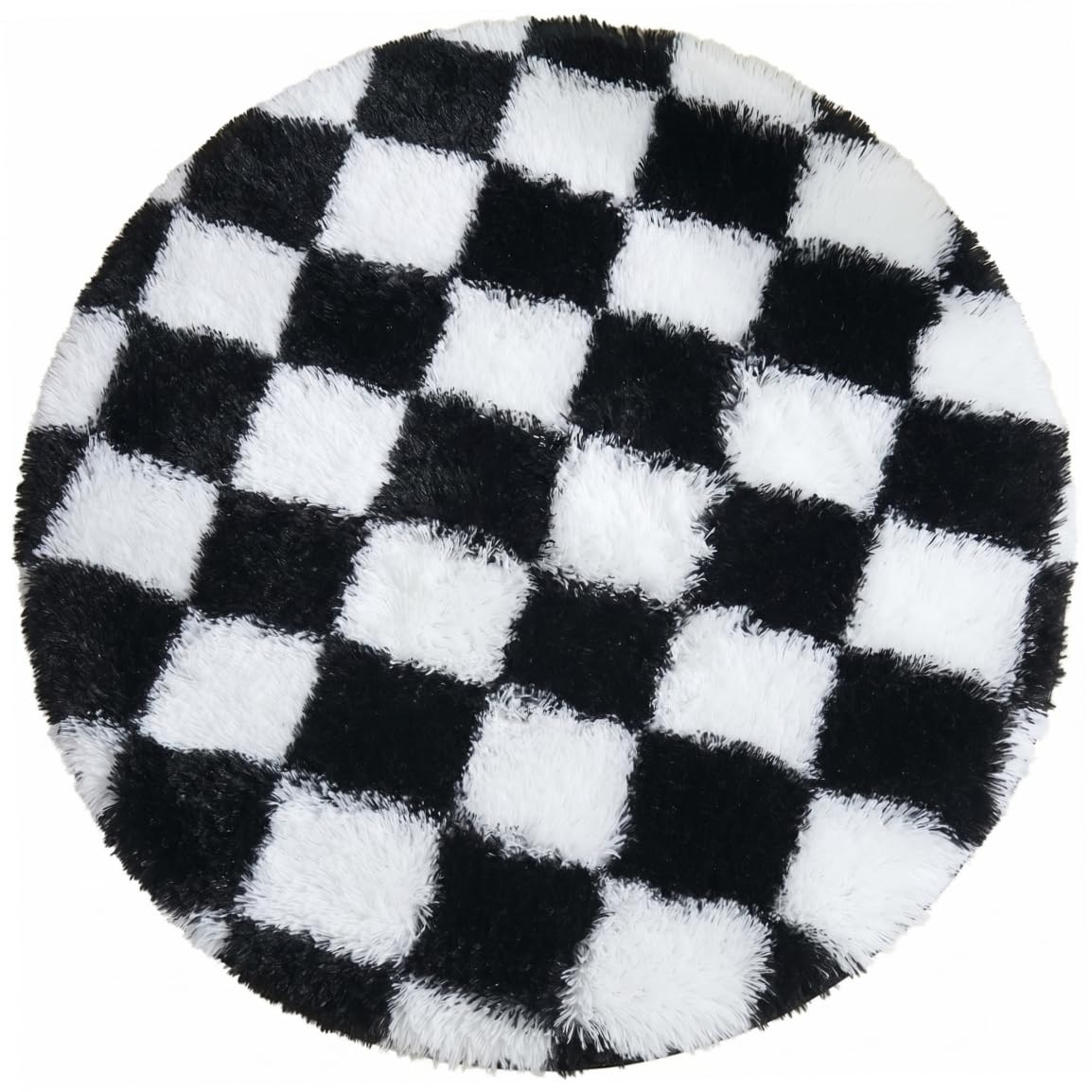 Tapis de bain antidérapant et absorbant à carreaux blancs