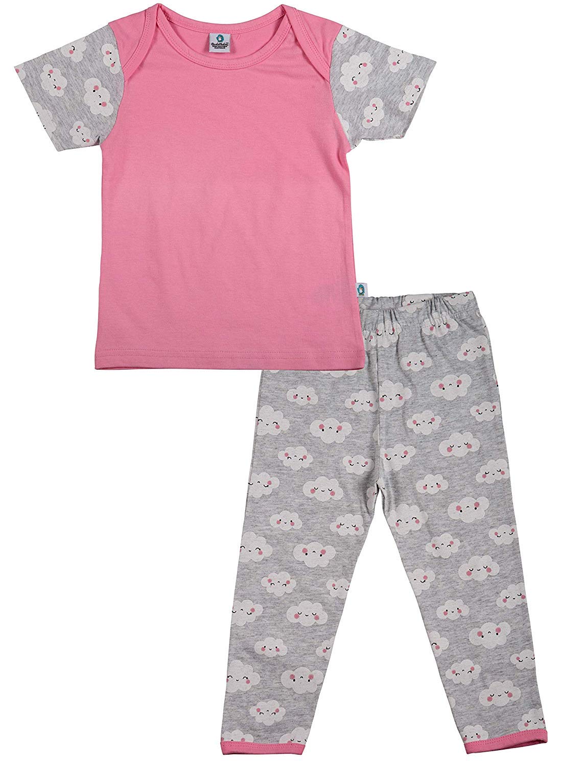 Cuddledoo Cloudy Cloud Half Sleeve Nightwear Set (0-6 Months)-Unisex