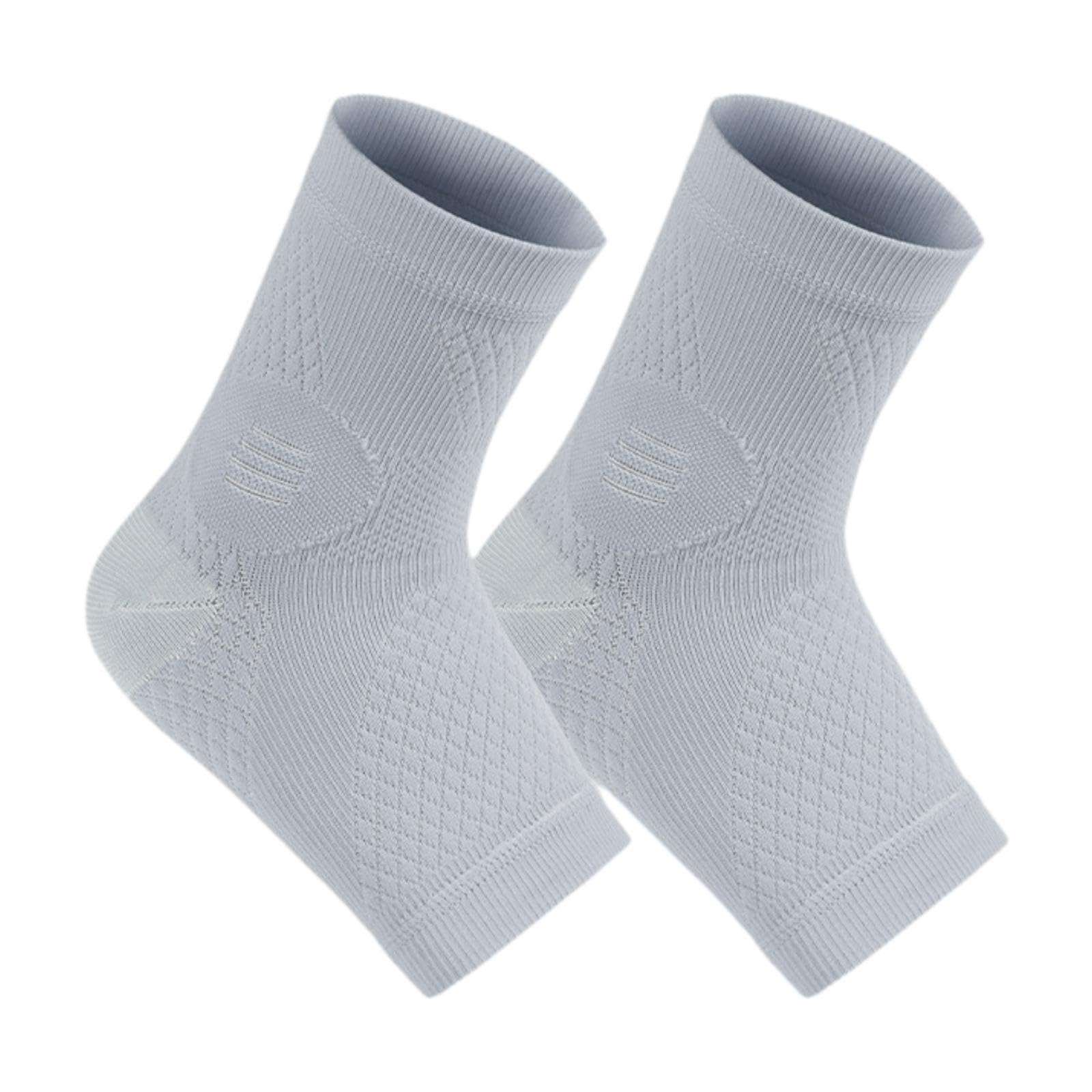 SNAPPSY Ankle Compression Socks Sweat Absorbing Breathable for Men/Women Ankle Brace XL Gray-picture-28