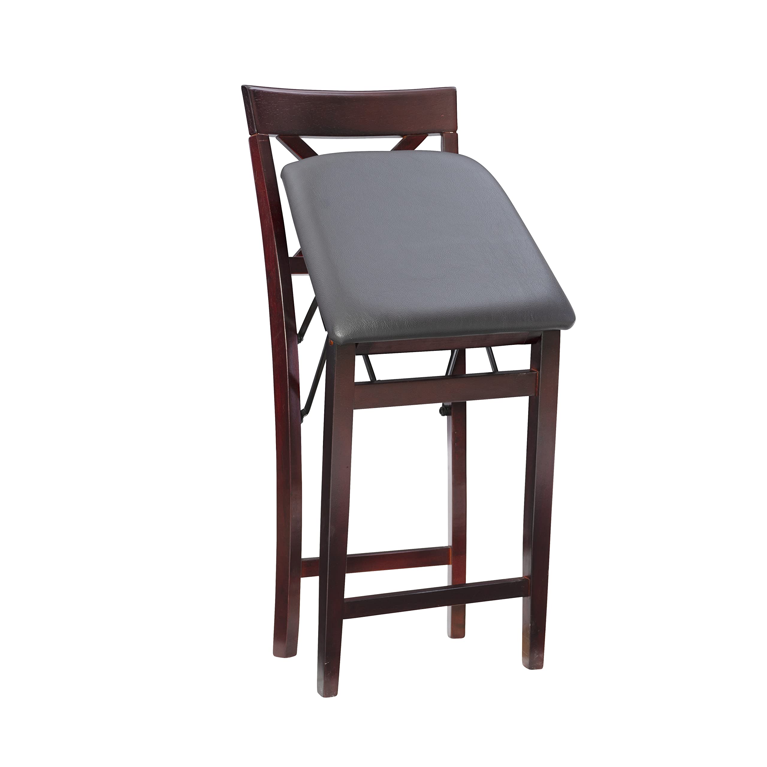 Linon Triena X Back Folding Counter Stool, Brown