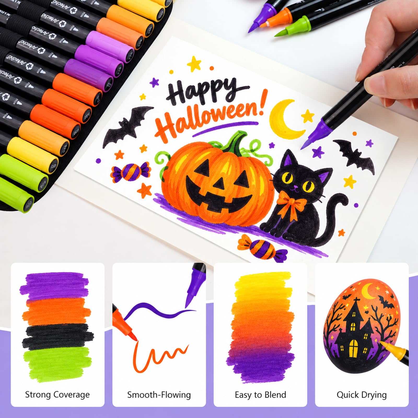 Artecho Acrylic Paint Markers - 72 Colors -4