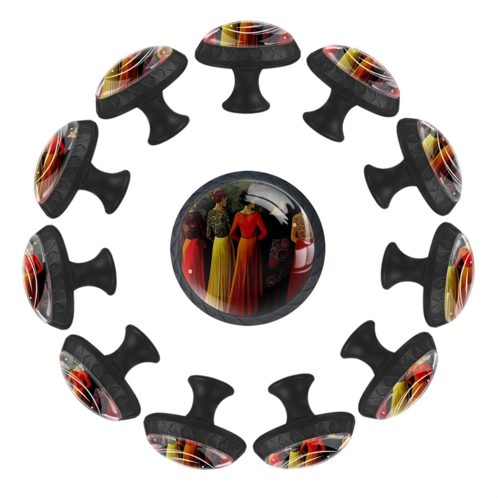 Boutons de tiroir en verre de cristal de meuble d'armoire