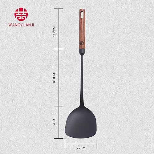 Miniatura 7 de WANGYUANJI Wok de hierro fundido con fondo redondo de 12.5 pulgadas con espátula de hierro tradicional