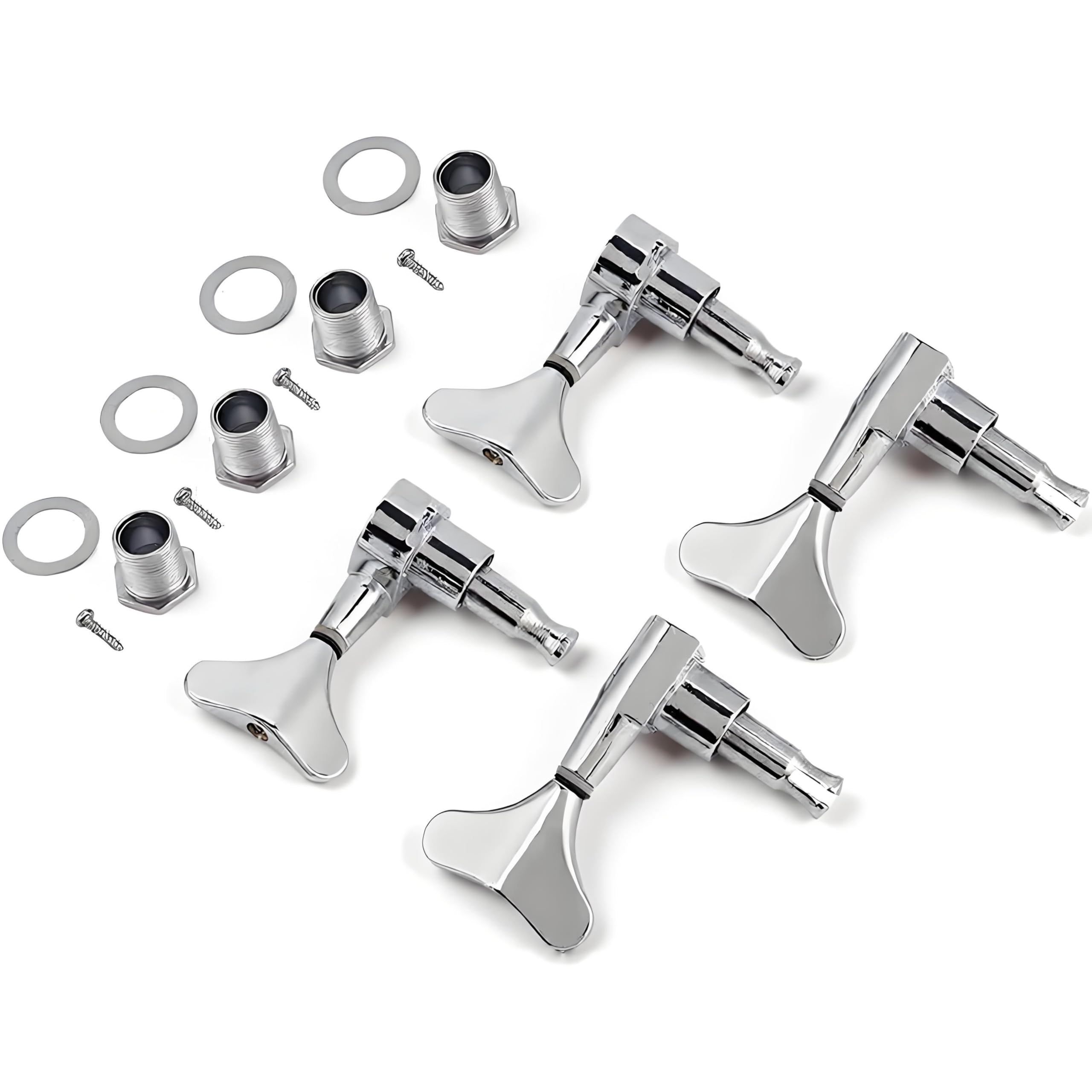 Piroli Accordatore per Basso, 2L 2R Piroli Sintonia Chitarra Testa a Meccaniche per Chitarra(argento)