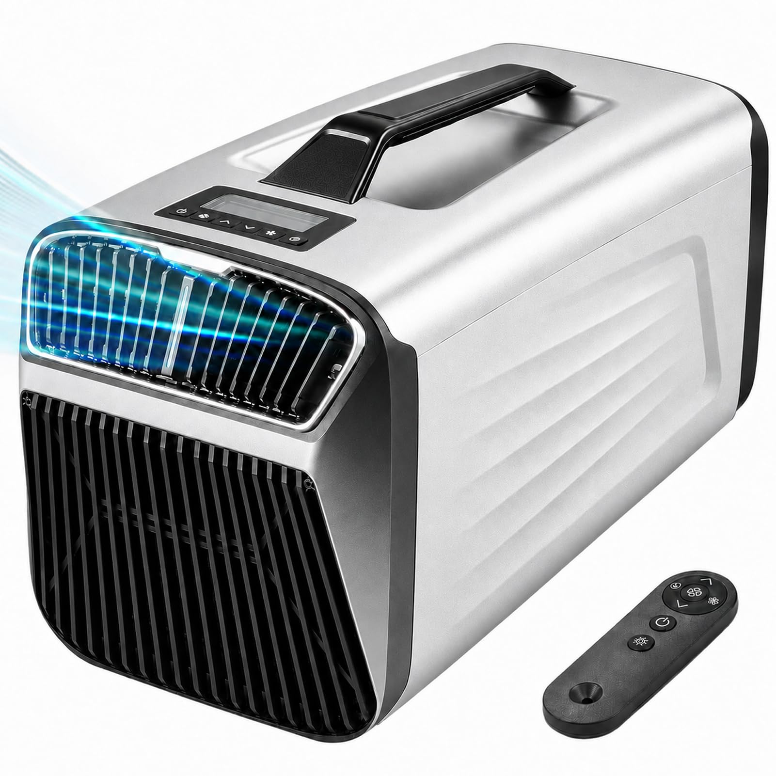 Przenośny klimatyzator kempingowy 5200 BTU, 400 W ze sprężarką, szybkie chłodzenie, osuszacz, wentylator i tryb nocny do namiotu, kampera, furgonetki i małych pomieszczeń