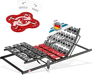 Matratzen Perfekt 5 Zonen elektrischer Tellermotorrahmen 90x200 cm Fertig montiert Terra Med T-Flex Federteller Härteregulierung 200 Kg belastbar