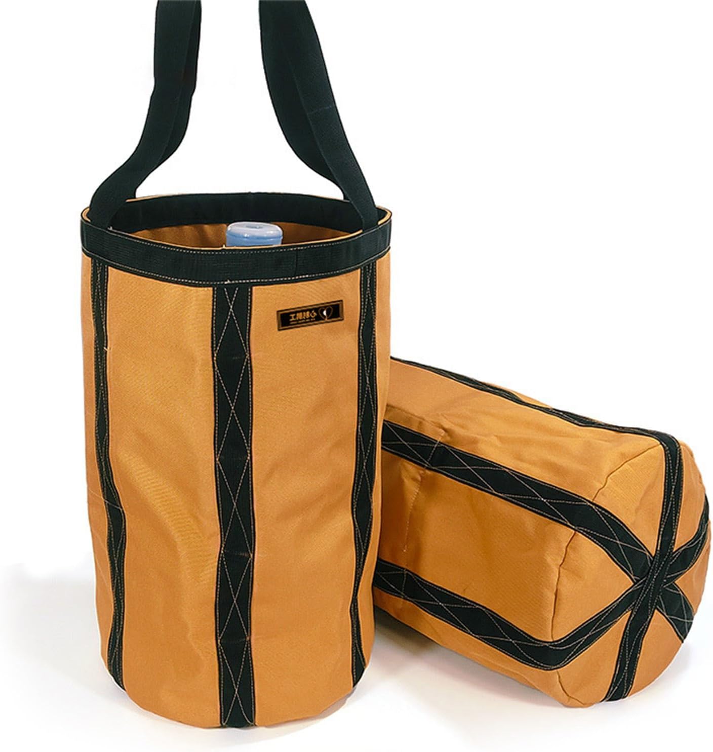 Thickened Canvas Cylindrical Tool Pouches Bag Designed For Gardeners And Craftsmen With Large Compartment Tool Bag