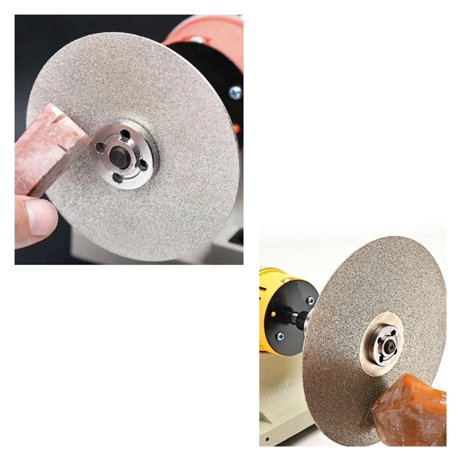 Disque de rodage revêtu de diamant de 8 pouces, 200mm, grain 60-2000, roues à recouvrement plates de 12.7mm, disque de meulage abrasif for pierres précieuses, bijoux-roche