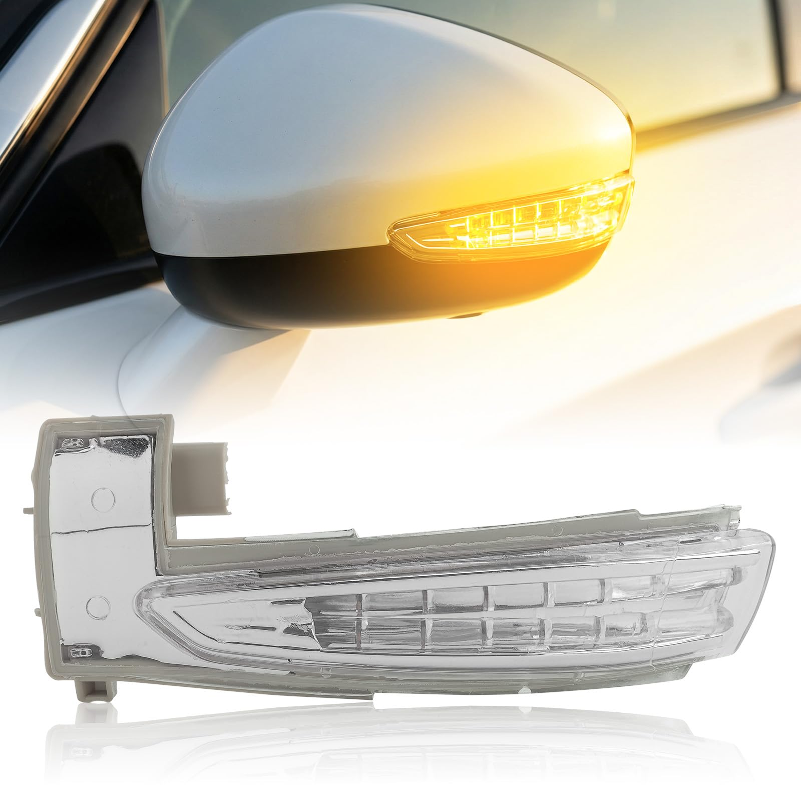 Baceyong Lampe de clignotant de rétroviseur de voiture, 4068916, 6202869, 6325J5, 6325J4Compatible avec Peugeot 508 2010-2018 Citroen DS5 2011-2015 C4 2013-2016, Côté conducteur gauche