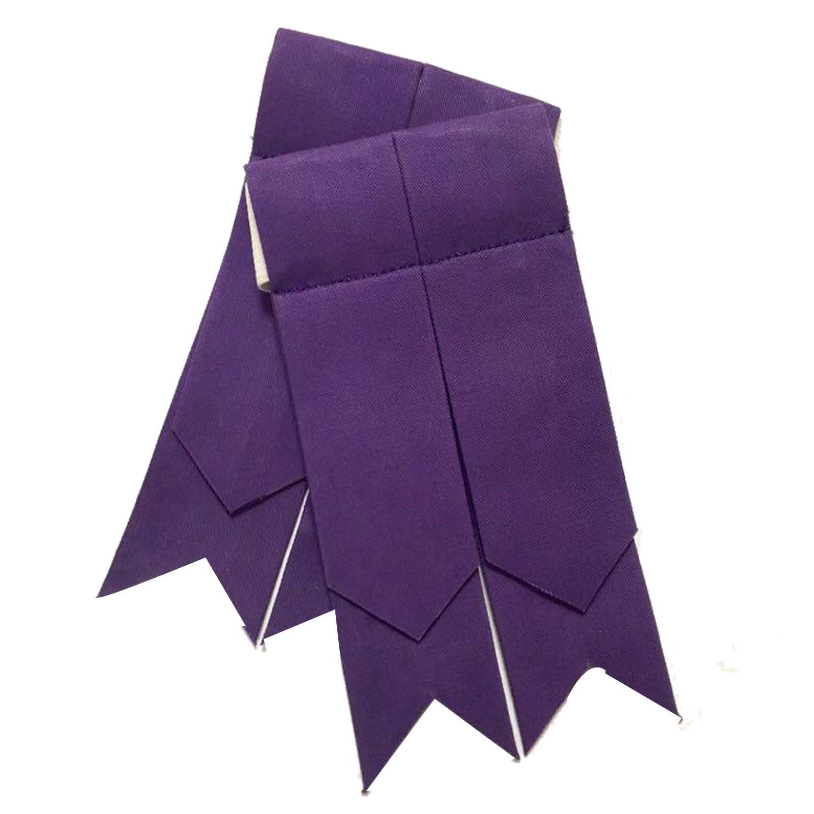 Highlandpower Men's Plain Purple Scottish Kilt Hose Sock Flashes Various Tartan Acrylic Wool Flashes (Plain Purple)