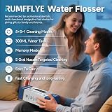 RUMFFLYE Water Flosser for Teeth Cordless Water Pick 4 Modes 12 Levels - 3