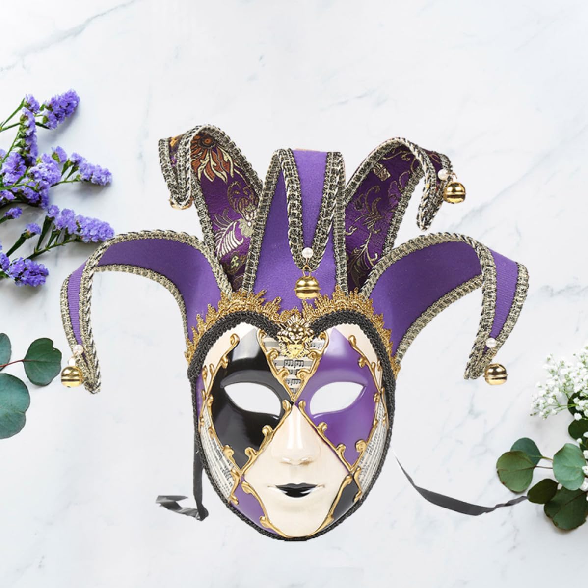 Veneciana de Plástico Púrpura de Cara Cómoda Olor para y Fiesta Adecuado para y Disfraces Vintage
