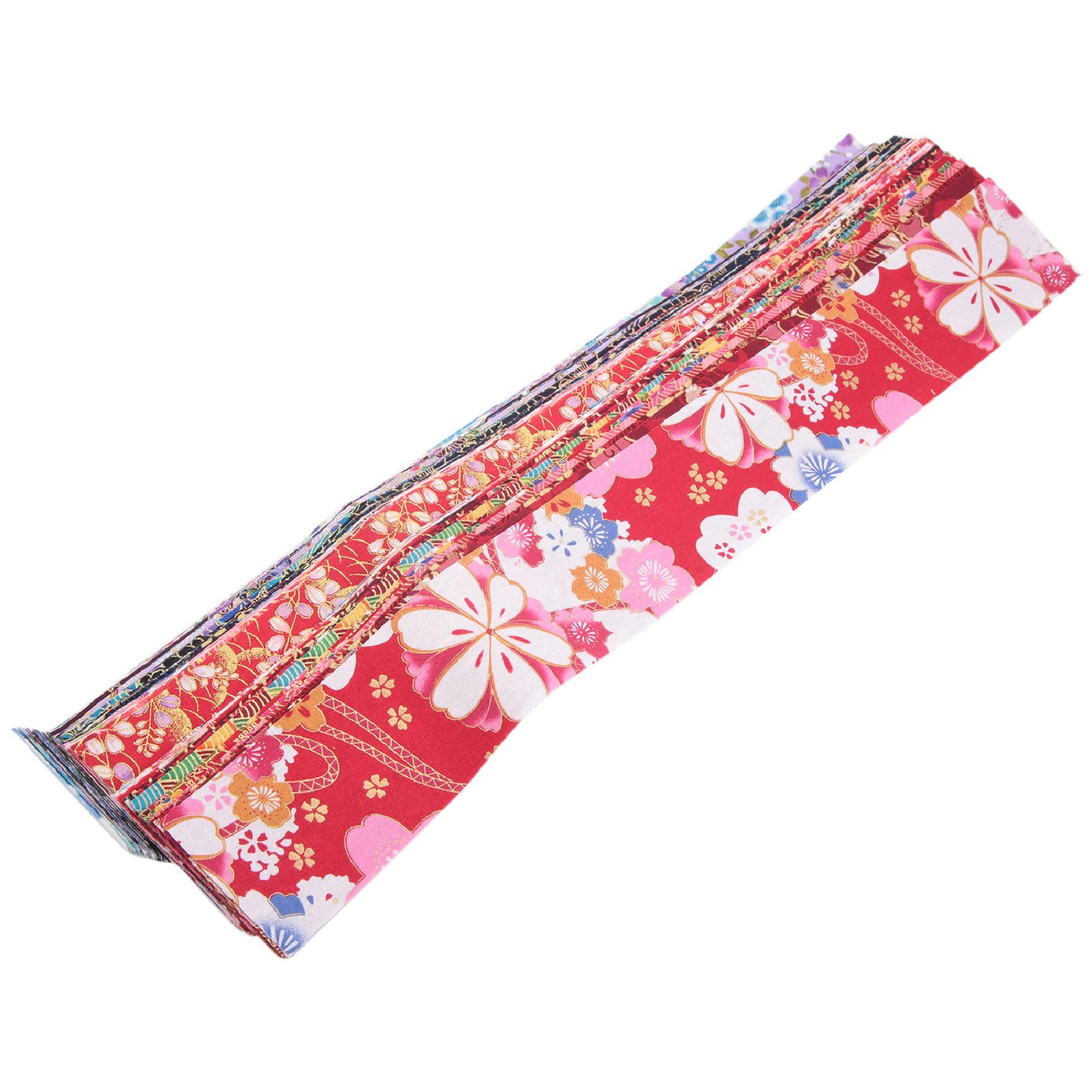 Hundnsney Multicolor 40 Pcs Cotton Fabric Quilting Strips Diy Sewing Craft Fabric Bundle Patchwork Supplies 6.5X50cm
