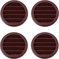 Vista 18 de Cubierta de rejilla de ventilación de aire de plástico redonda de 3" con pantalla para reptiles, rejilla de ventilación de soffit (16, gris)