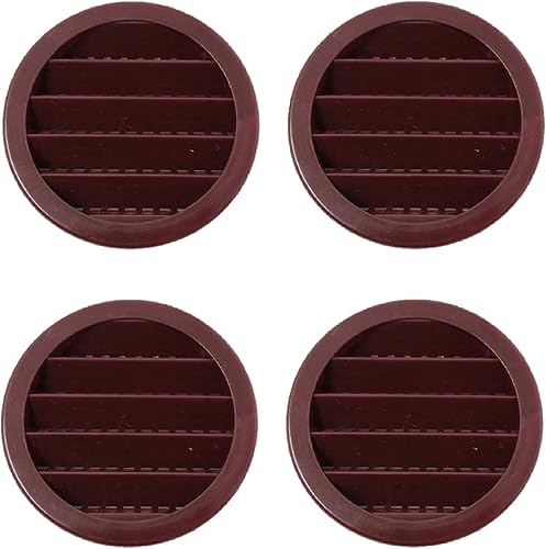 Vista 18 de Rejilla de rejilla de plástico redonda de 3 pulgadas Soffit para rejilla de ventilación de reptiles (12, marrón)