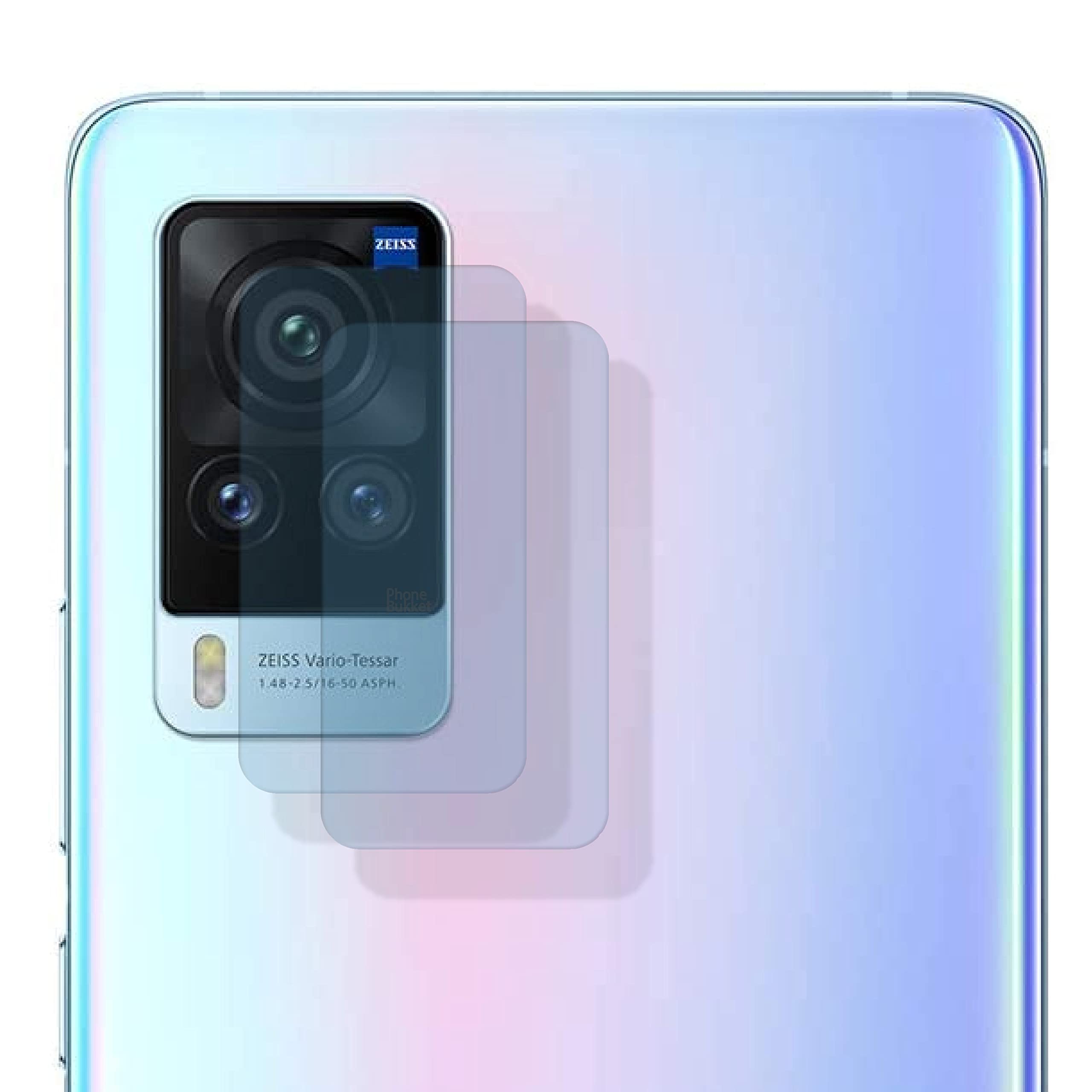 PhoneBukket Camera 9H Flexible Nano Lens Protector for Vivo X60 Pro (Transparent), Pack of 2