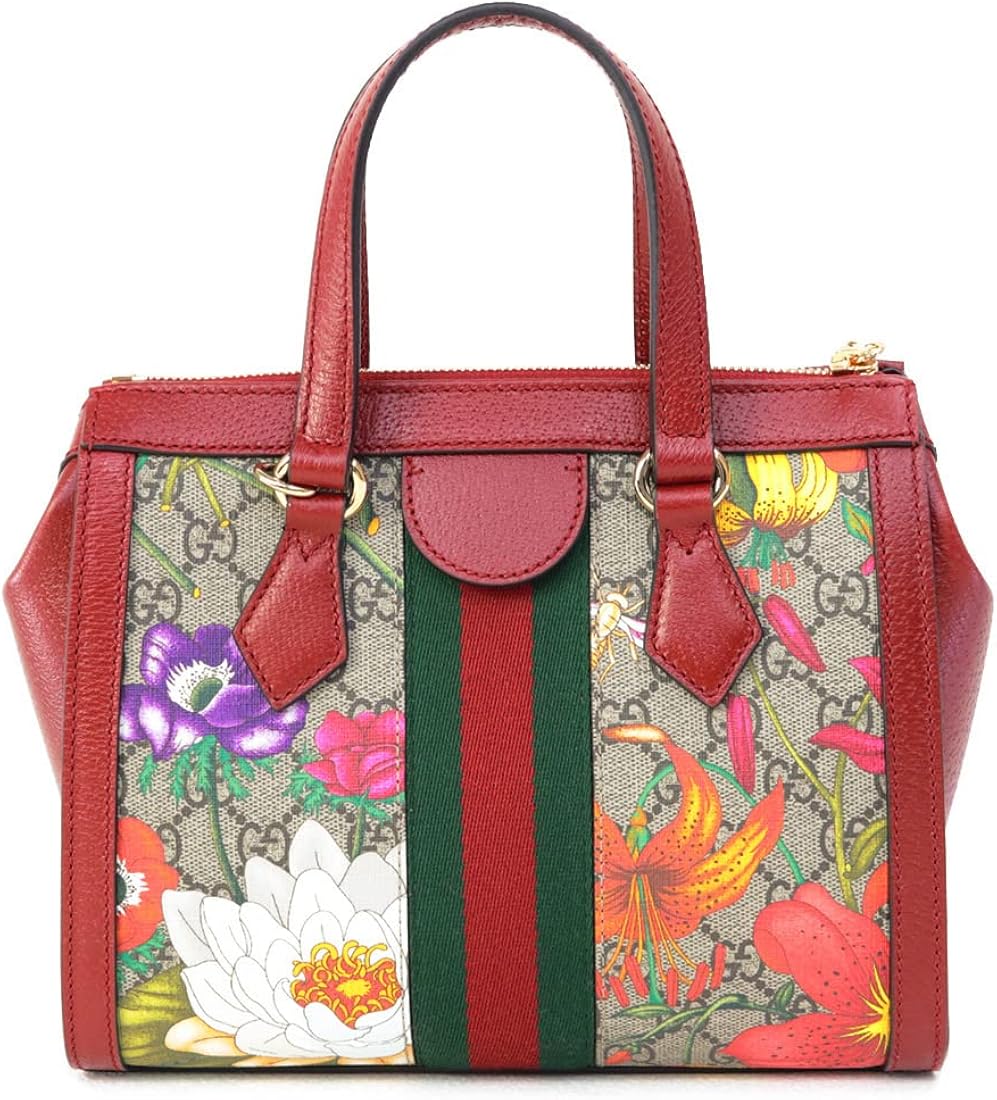 GUCCI ハンドバッグ ショルダー キャンバス 花柄 2way トートバッグ
