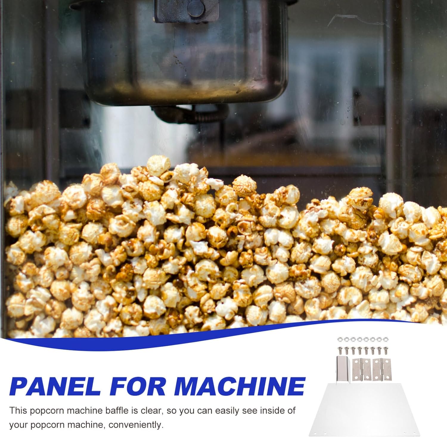 Hemoton Popcorn Machine Replacement Door Panel 11.42 Inch Clear Pvc Popcorn Machine Baffle Compatible with Commercial Popper Accessories Easy Install