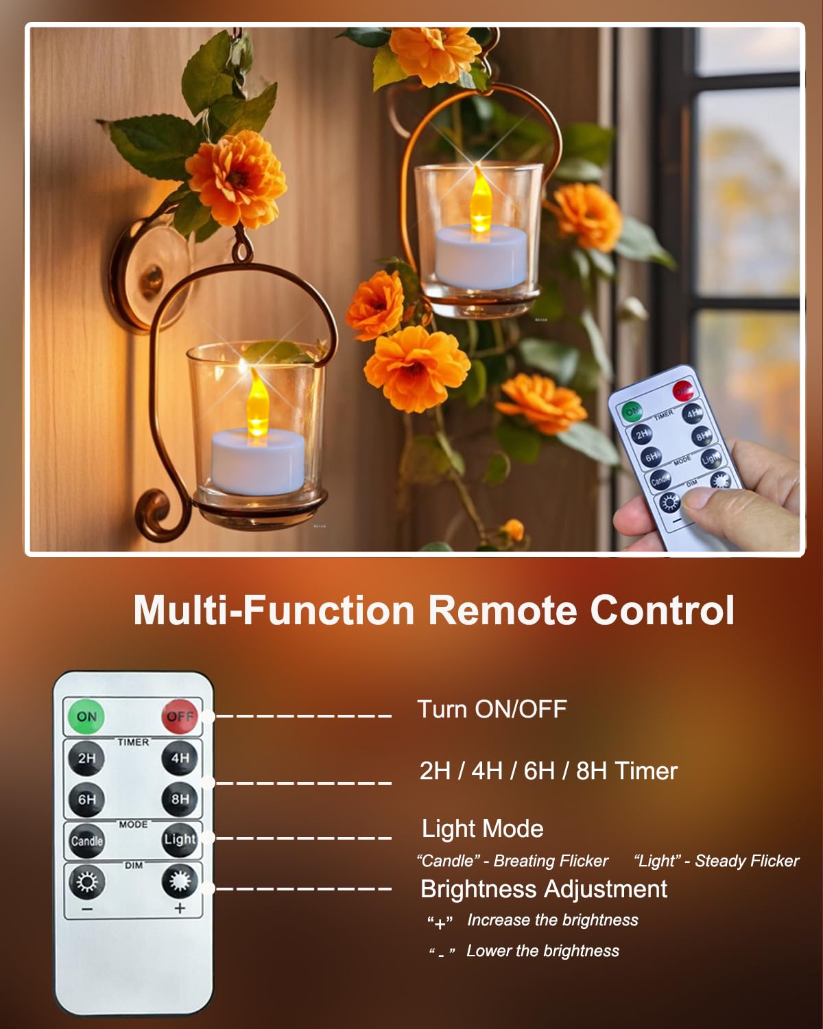 12 candele ricaricabili a LED, ricaricabili, con telecomando e timer, con cavo di ricarica USB a 6 porte, candele a LED, per matrimoni, feste, Halloween, colore giallo caldo