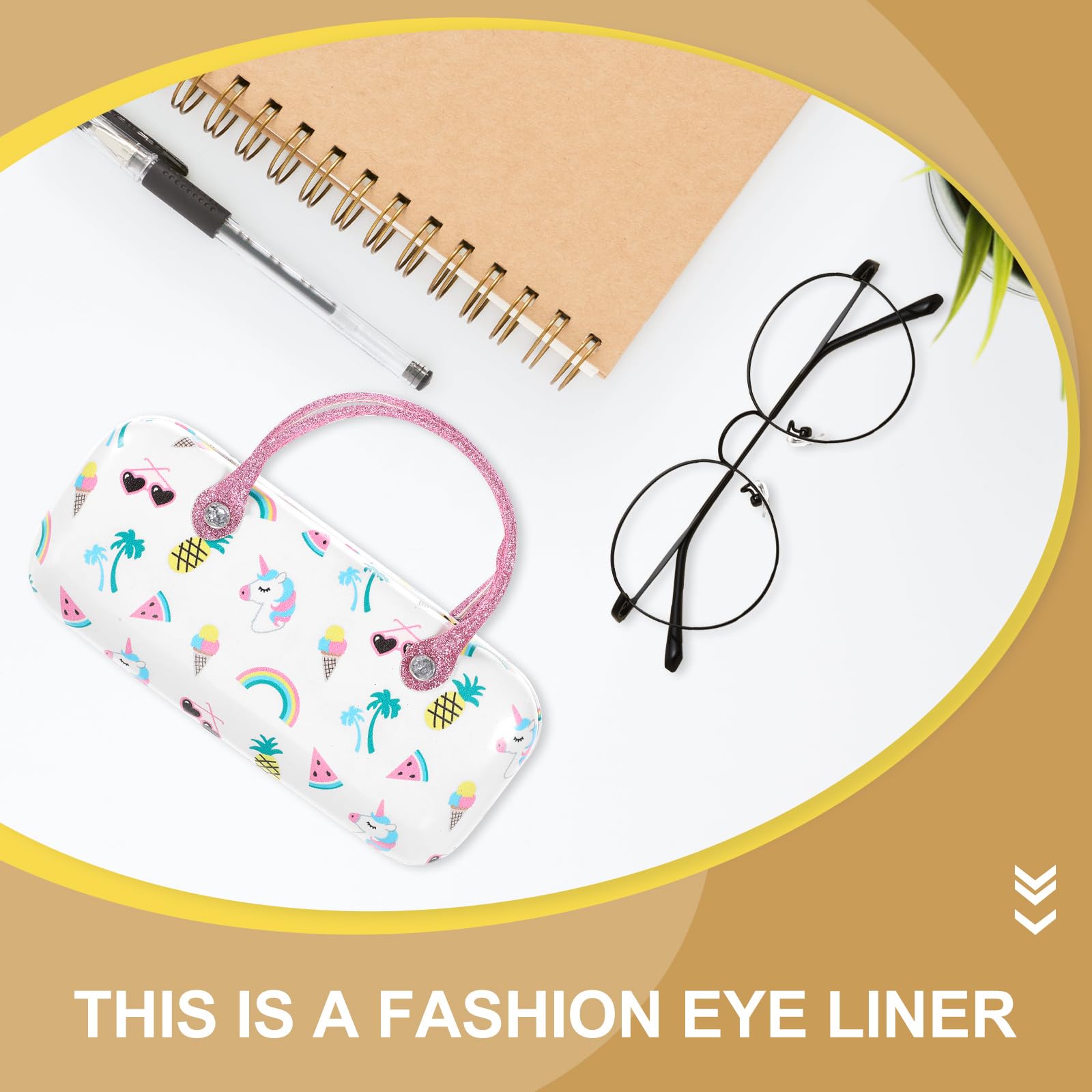 VALICLUD Cartoon Brillenetui Hartschale Tragbare Brillenbox Zur Aufbewahrung Für Junge Mädchen Eyeglass Container Mit Niedlichem Muster Brillenhalter Für Jungen Und Mädchen Für Reise