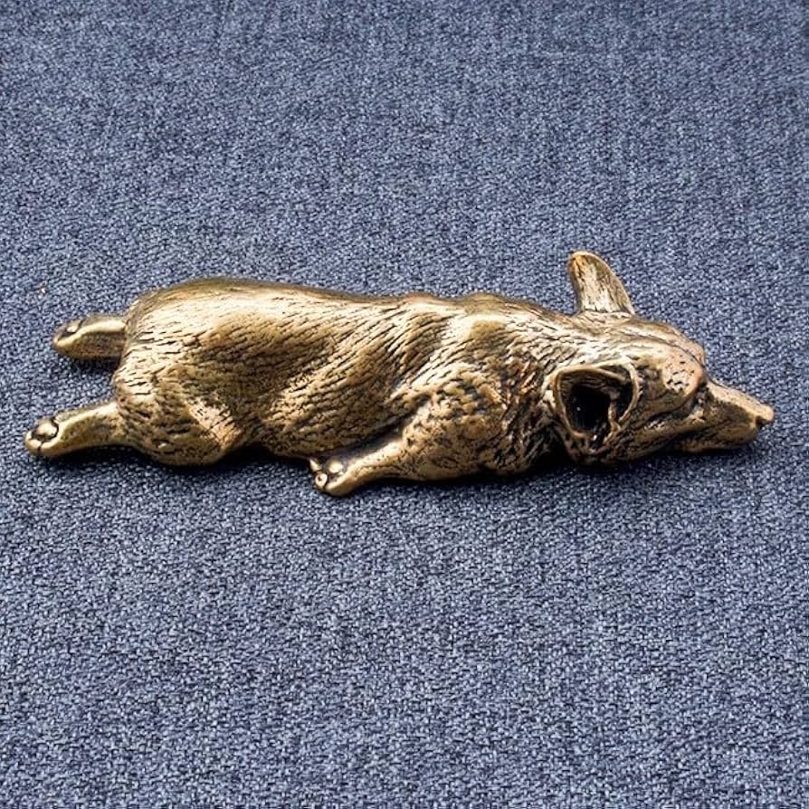 Amazon.co.jp: 117g 犬 いぬ イヌ コーギー かわいい 動物 真鍮 置物