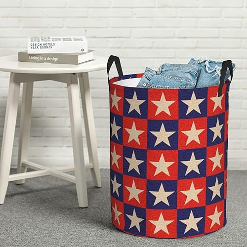 Miniatura 3 de AFHYZY Star Laundry Hamper Large Collapsible Laundry Baskets with Handles Easy Carry Round Storage Basket Dirty Clothes Hamper Blanket Basket for