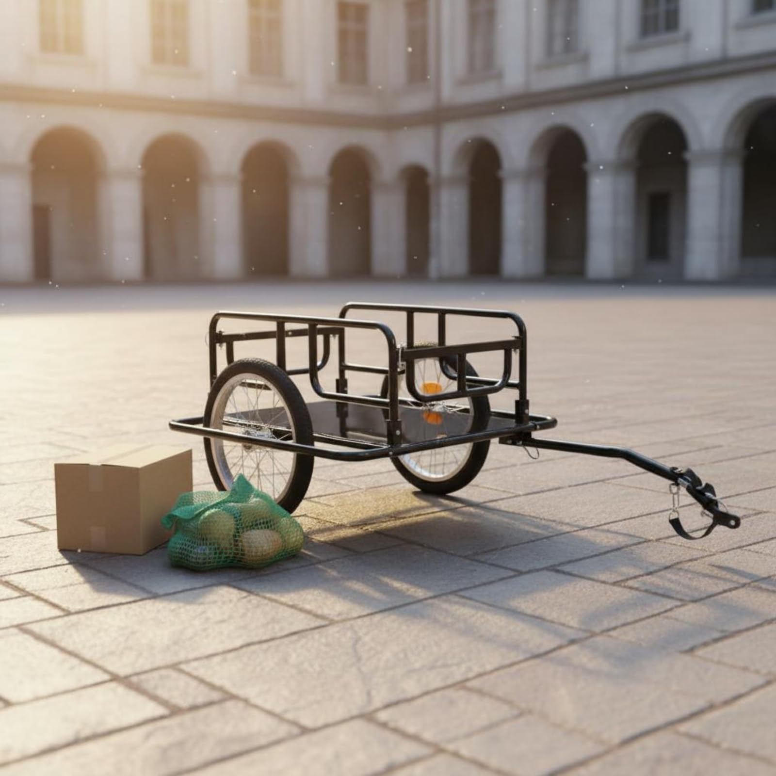 Milageto Acople de Remolque Trasero Gran Capacidad Liberación Rápida para Ciclismo, Viajes Largos