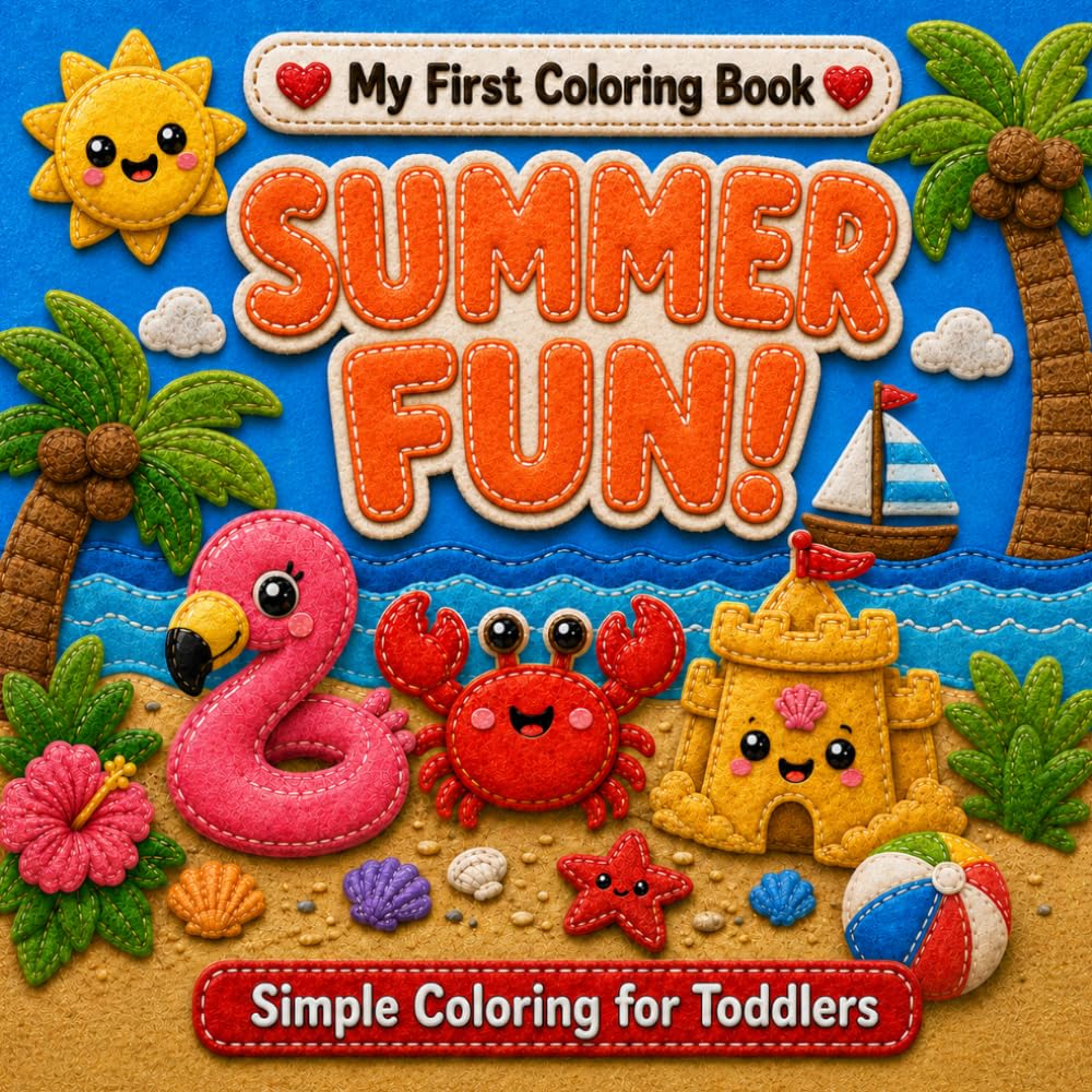 My First Coloring Book: Summer Fun!: Simple and Fun Coloring for Toddlers