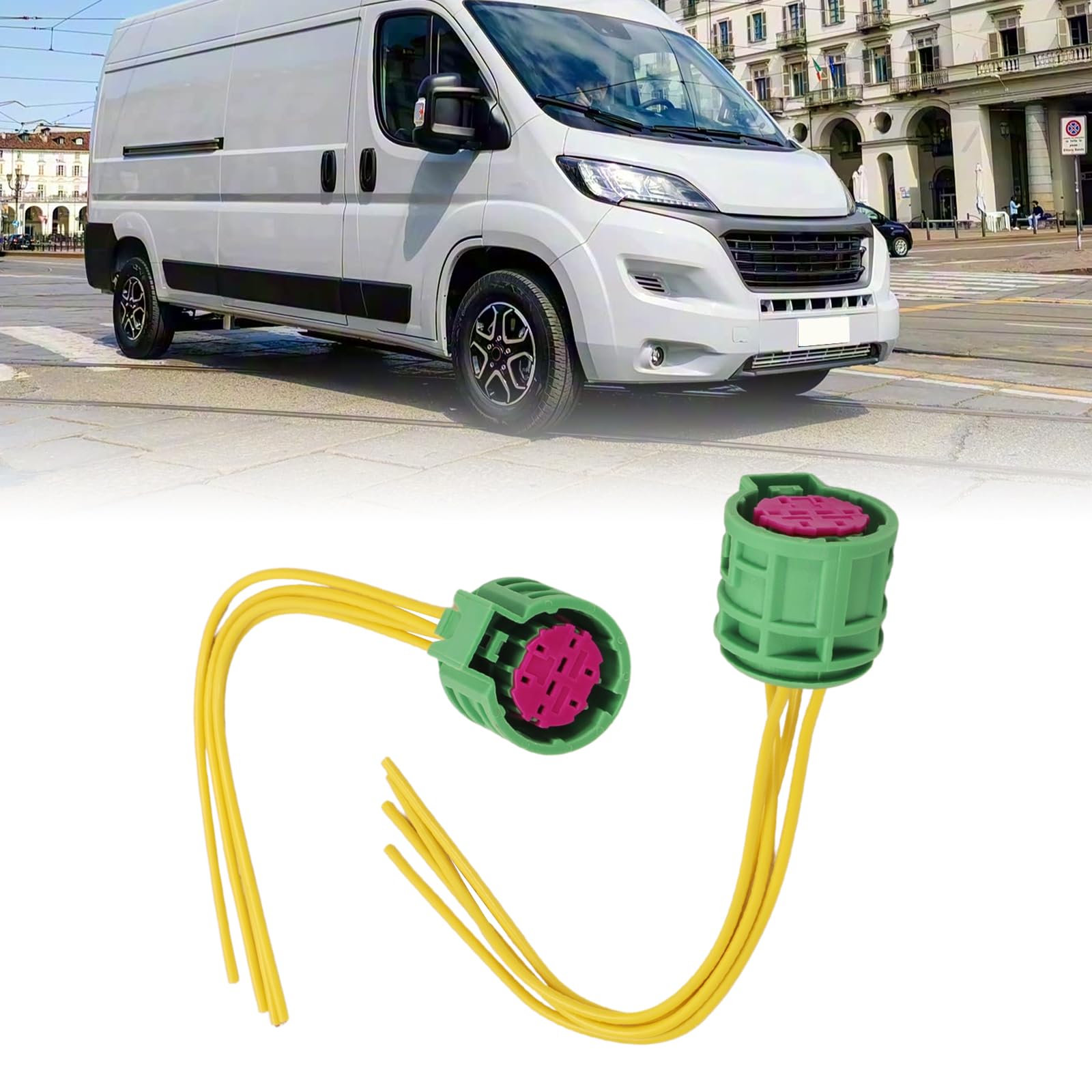 2 Kit di Riparazione del Connettore Elettrico del Faro (Sinistro e Destro) 51277280 per Jumper II 500 500C 500L 500X Ducato Boxer 51786771