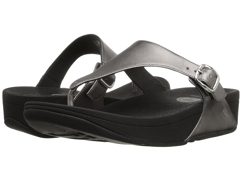 

FitFlop The Skinny Leather (Pewter) Women's Shoes