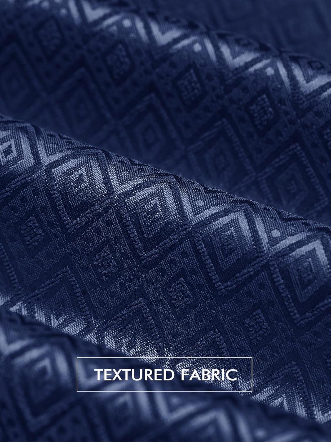 Runcati Mens Kaftan Thobe Textured Henley Shirt Long Sleeve Robe Casual Muslim Gown Shirt - Image 6