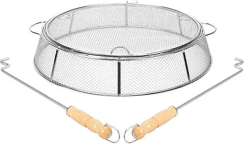 Miniatura 8 de Pantalla protectora de chispas para fogatas, pantalla protectora de malla para estufa individual Yukon Shield, accesorio portátil para fogatas al