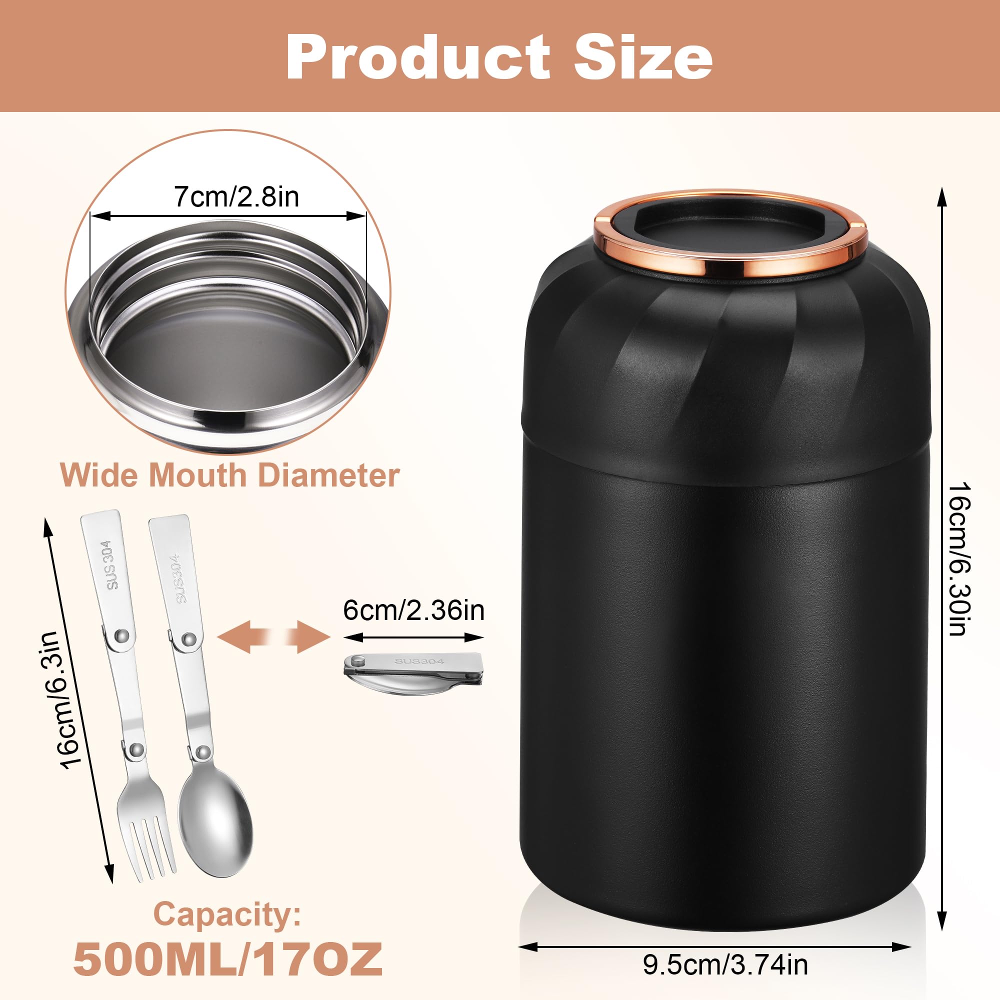 Boîte Alimentaire Isotherme - Haute Qualité - Acier Inoxydable - 630ML